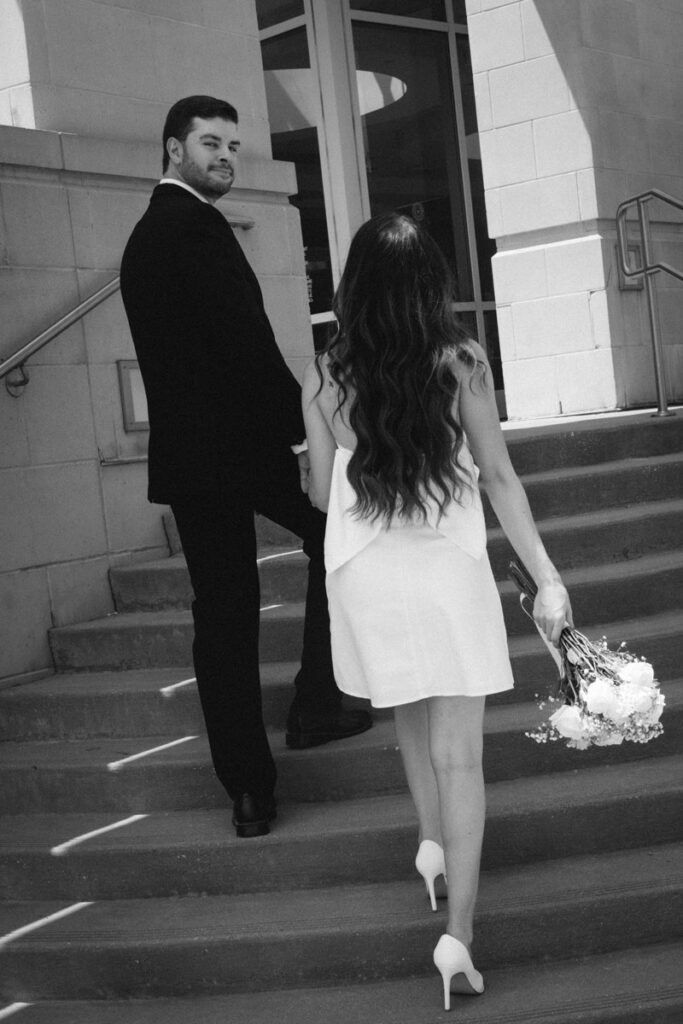 A couple elope for a small ceremony in Houston