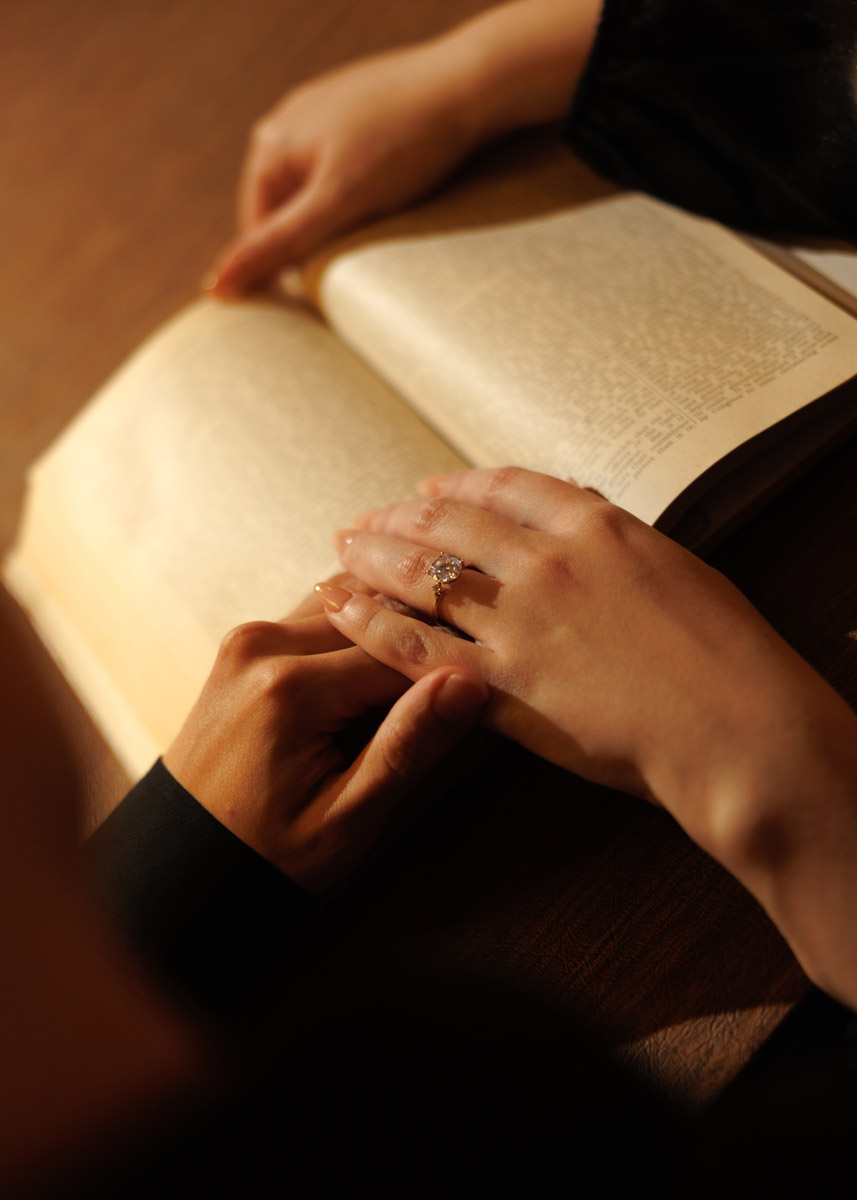 Engagement photography at Julia Ideson Library, Houston Texas