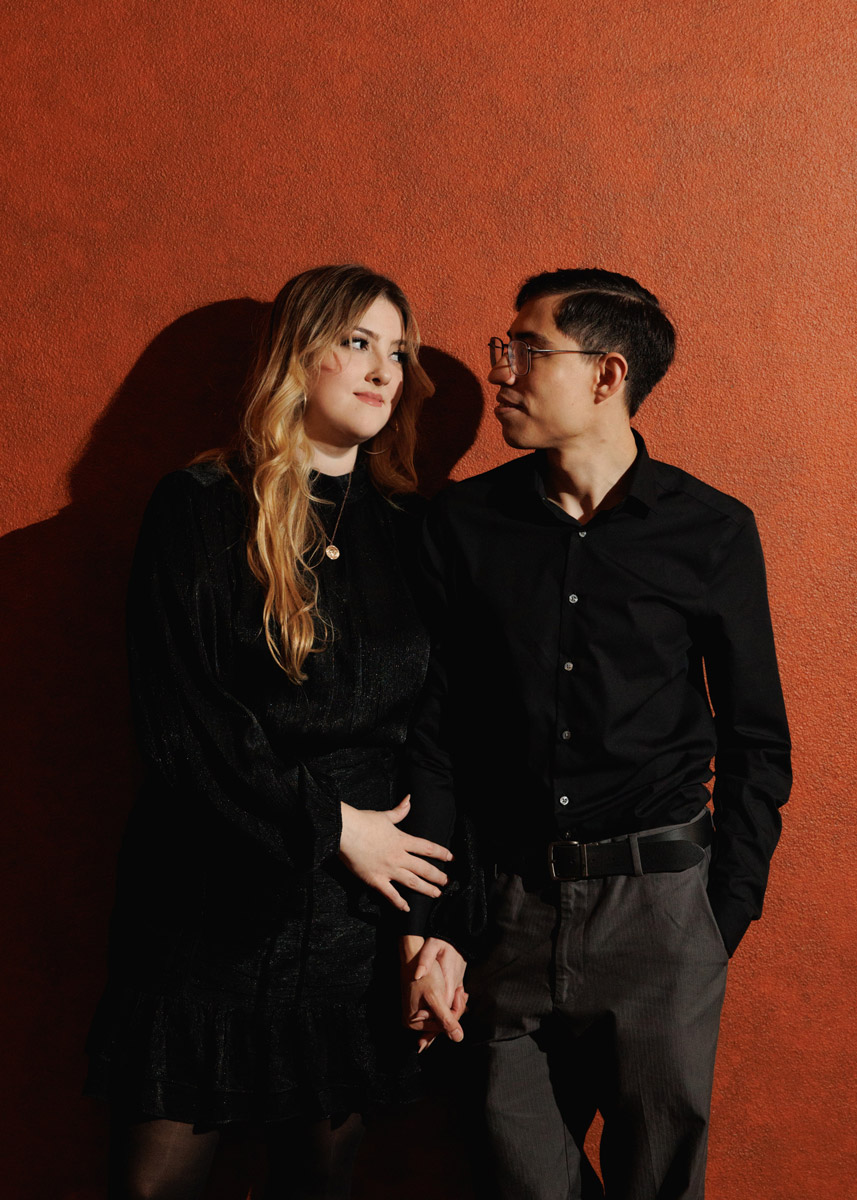 Engagement photography at Julia Ideson Library, Houston Texas