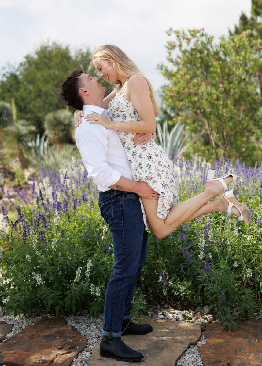 Engagement photography at Houston Botanic Gardens
