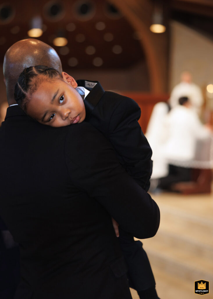At the church ceremony before the reception at Le Tesserae, Houston