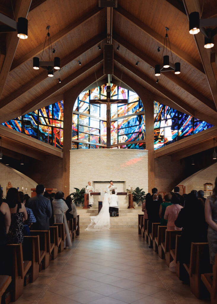 A Catholic church wedding in Houston Texas