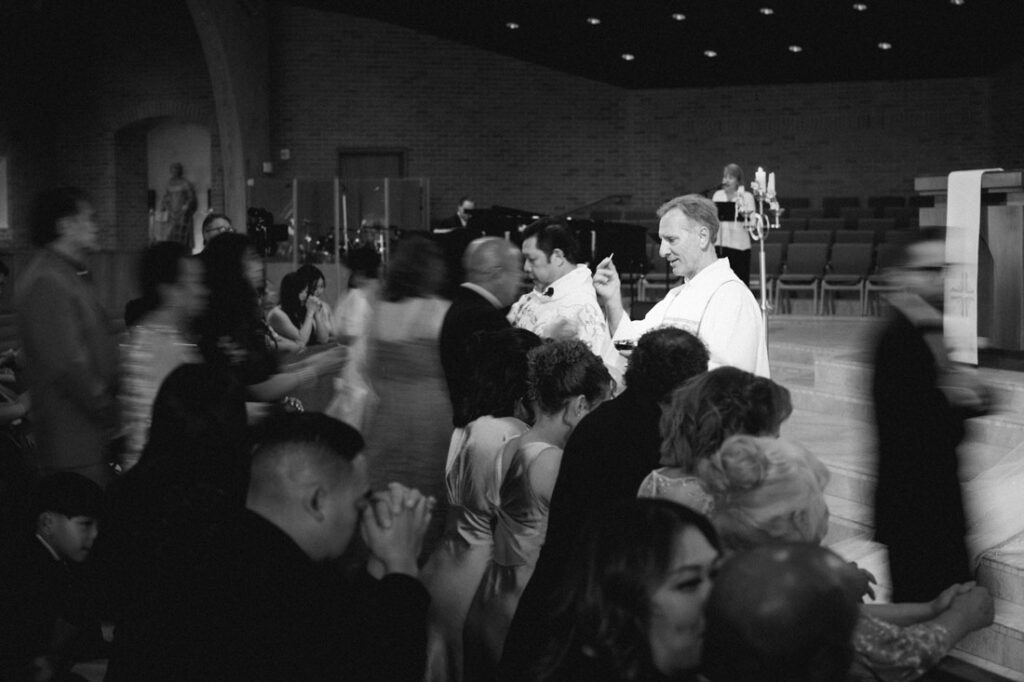 Mass at a Houston Catholic wedding