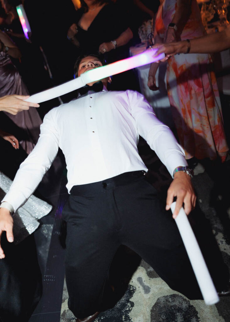 Limbo on the dancefloor at this Houston wedding