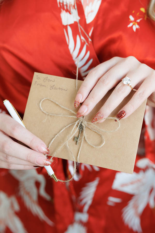 A letter for the groom