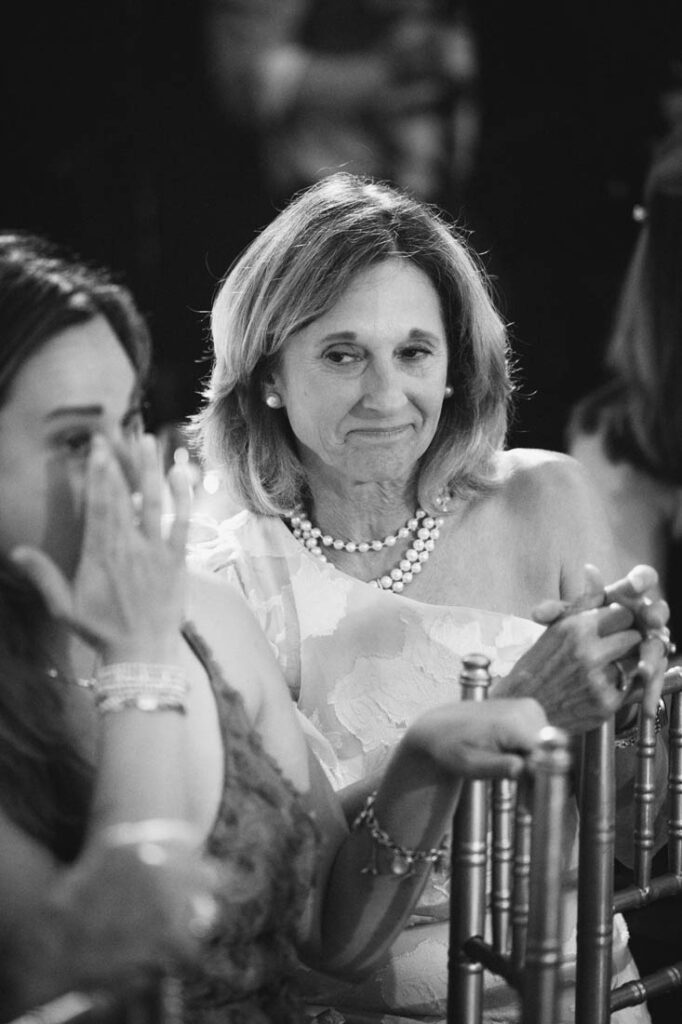 Tears of joy at a wedding reception in Houston