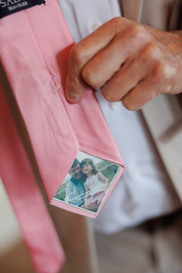A custom tie for the father of the bride