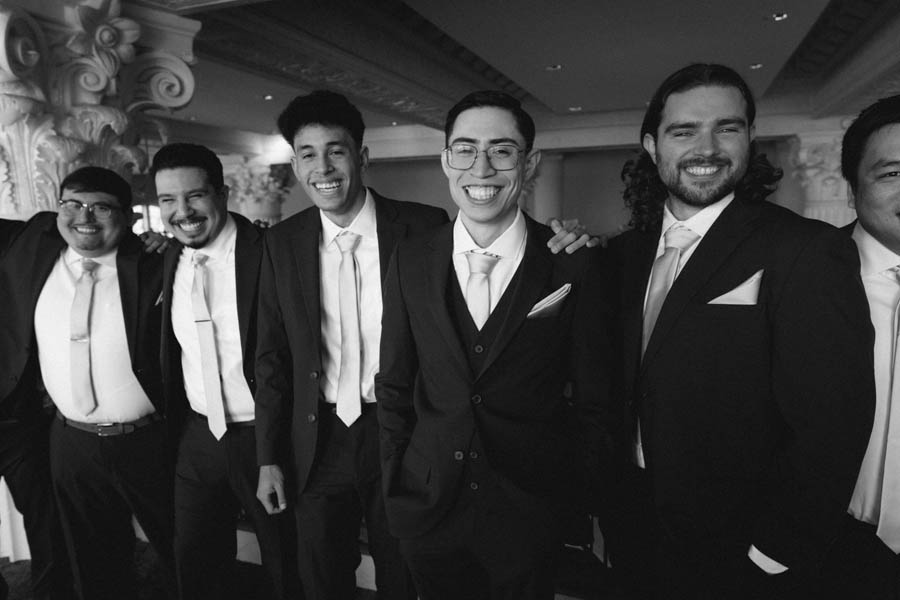 Groom and groomsmen are ready
