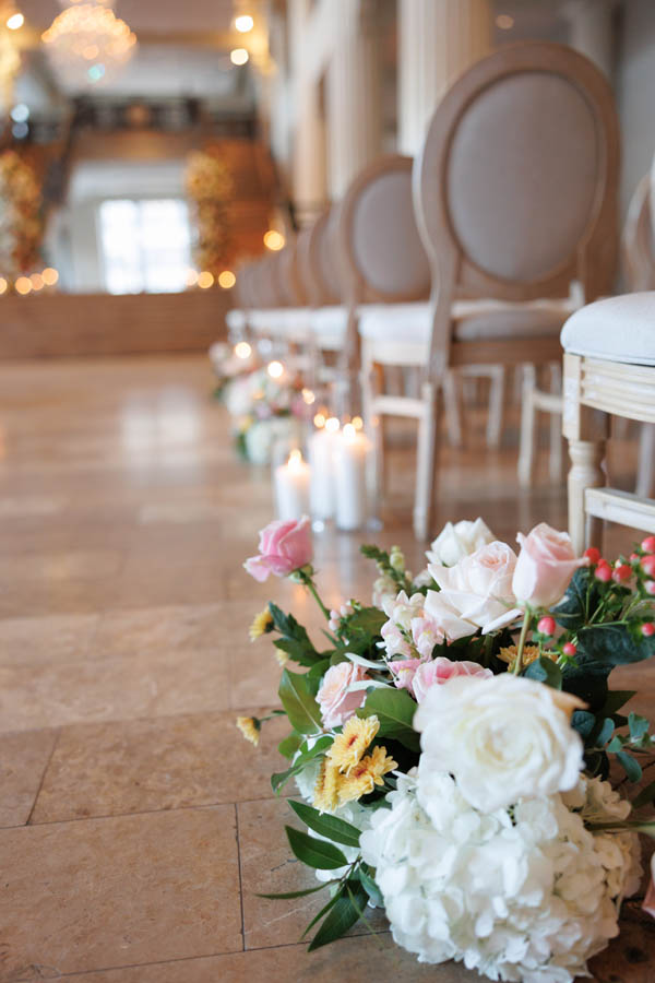 Floral aisle detail