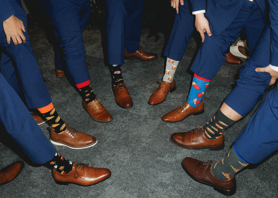 Custom socks for the groomsmen