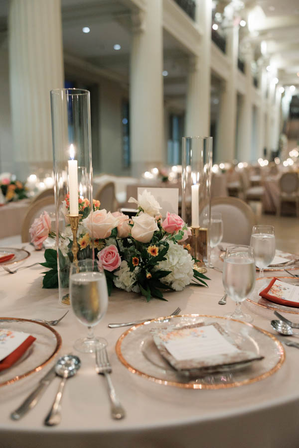 Floral and place setting