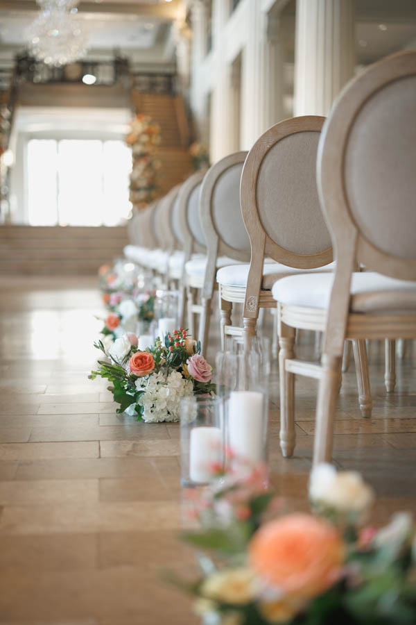 Floral and chair detail at the Corinthian Houston TX