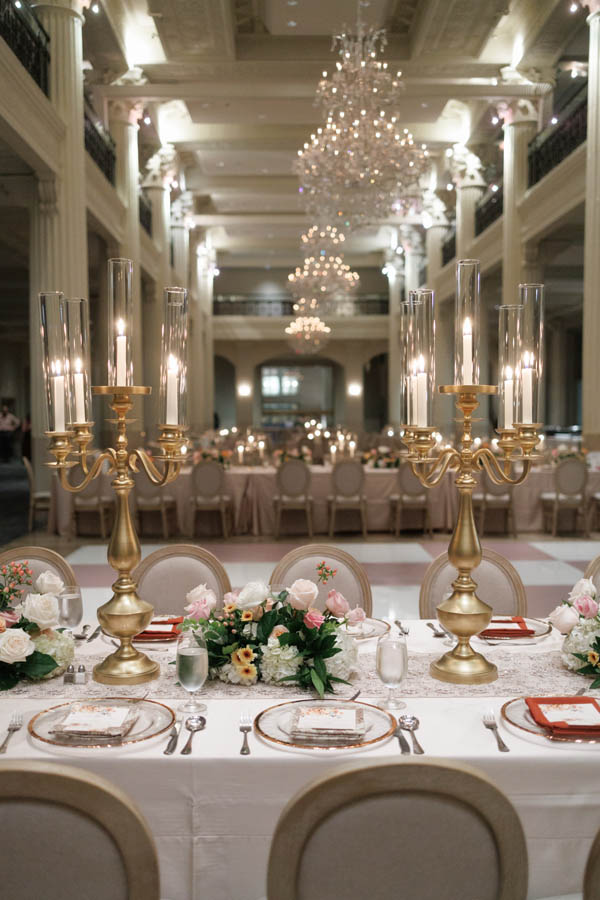 Placement and table details at the Corinthian, Houston Texas