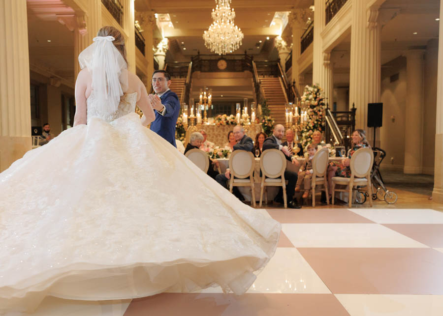 The head table watch the first dance