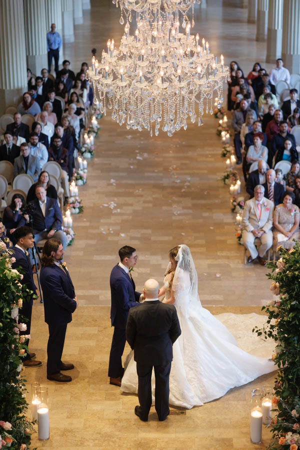 The ceremony photographed from the staircase