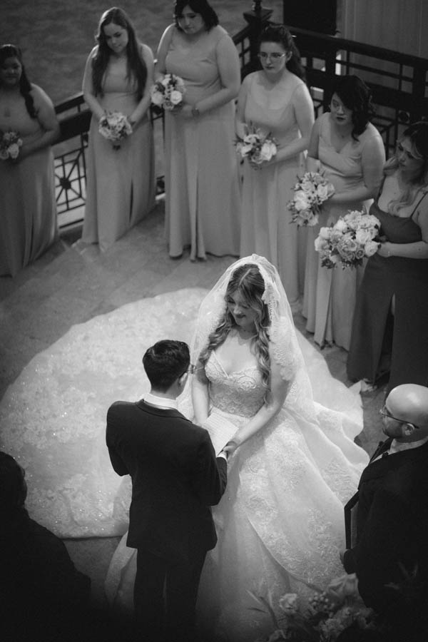 The ceremony photographed from the mezzanine