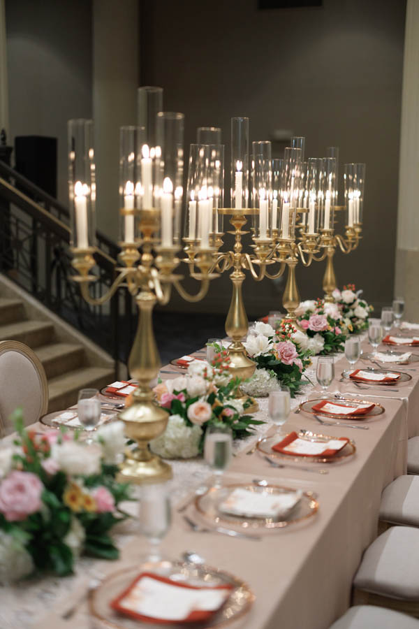 Table and candelabras