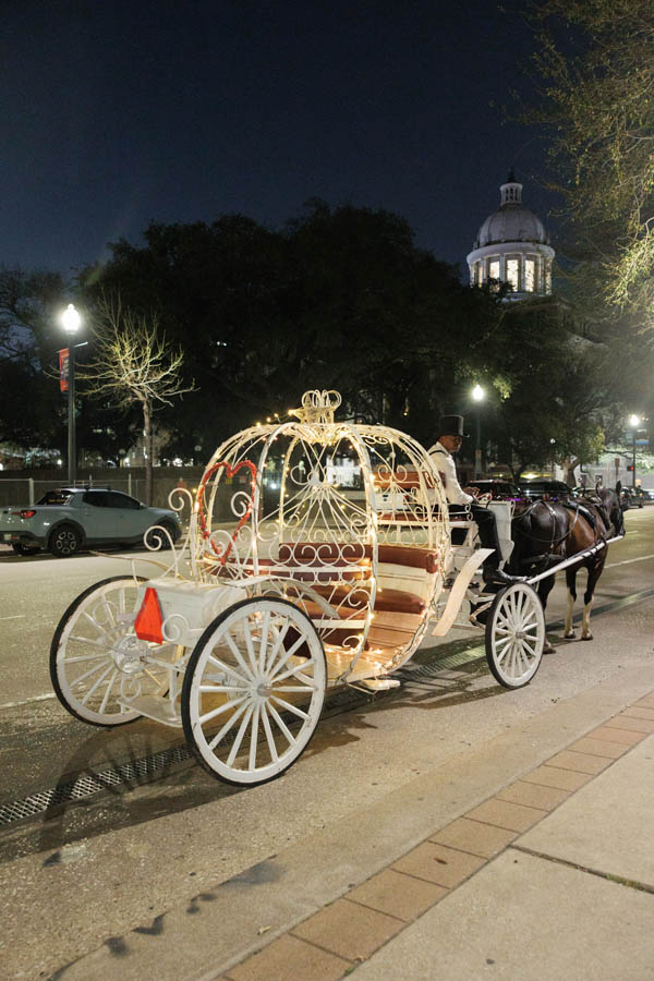 The horse drawn carriage awaits
