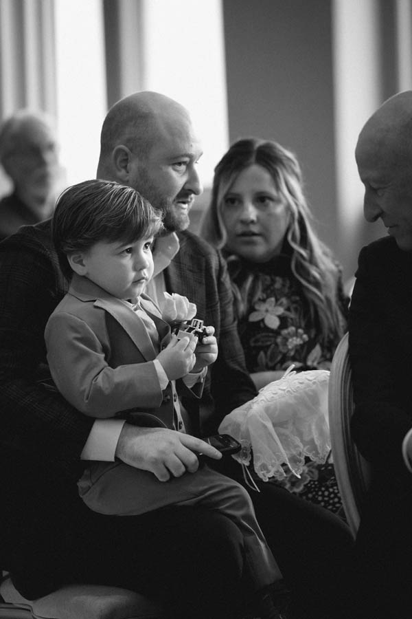 Guests wait for the bride to arrive