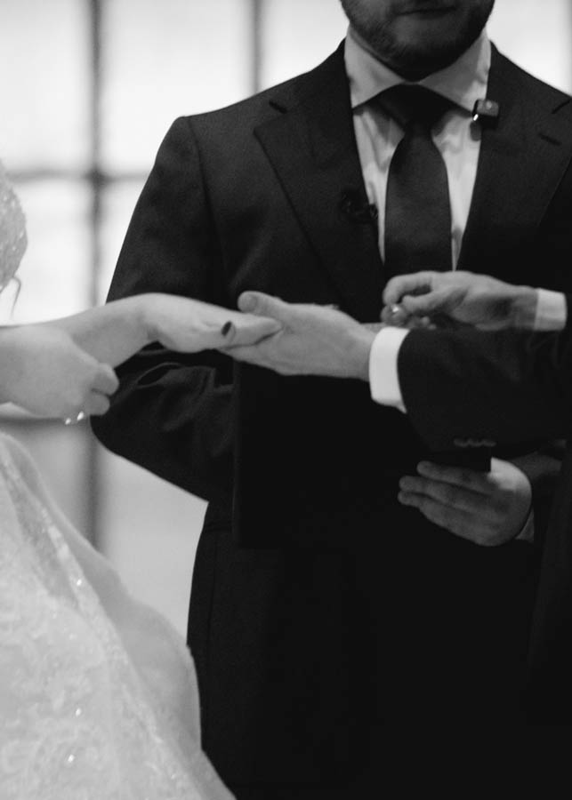 Rings are exchanged