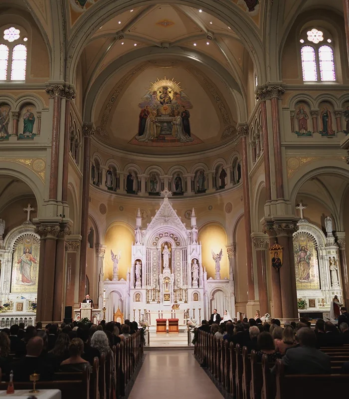 Capturing the grandeur, architecture and atmosphere of a church wedding
