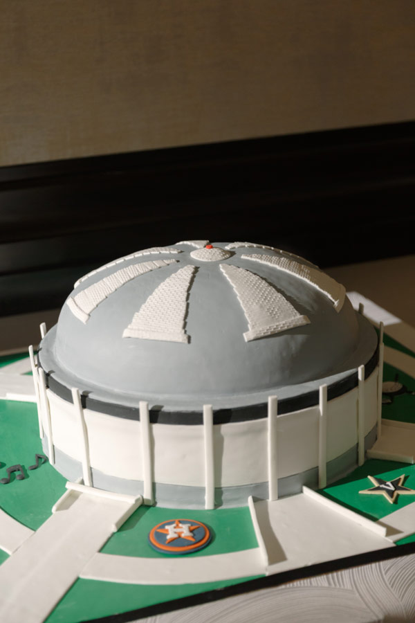 Astrodome wedding cake at Houston's Post Oak Hotel