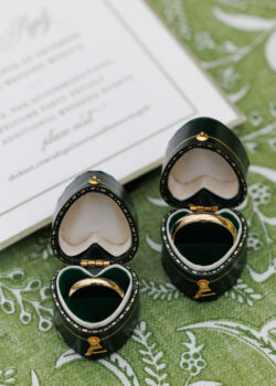 A photograph of both wedding rings