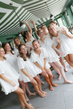 Bridal party portraits in the bar at ROCC, River Oaks Houston