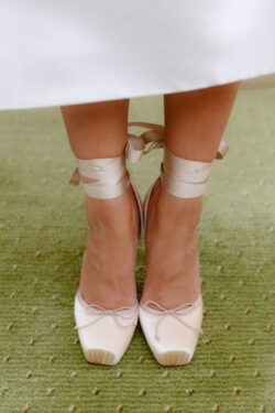 The bride's ballet shoes
