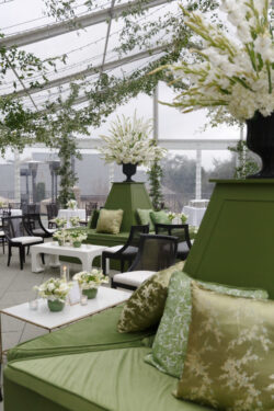 Custom wedding furniture for this luxury Texas wedding, with florals by Bergner & Johnson