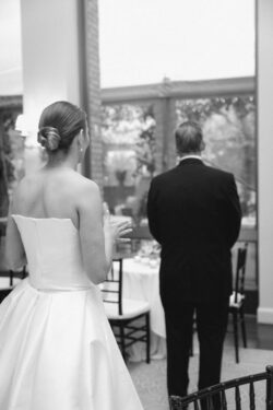 The bride's first look with Dad