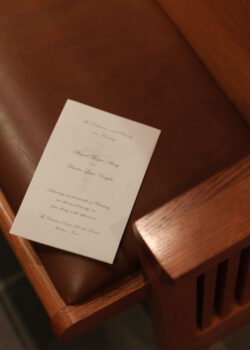 The wedding program in church