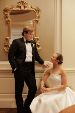 The bride and groom