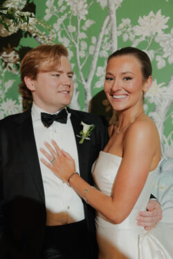 A bride and groom portrait