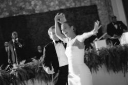 The bride and groom's first dance