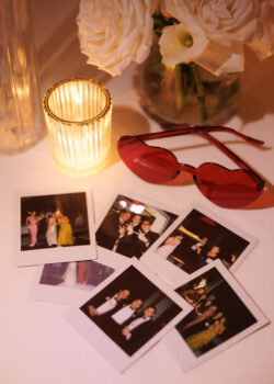 Houston wedding photographer Daniel Meadows took Polaroids of the wedding reception and presented them to the bride and groom