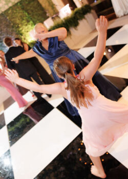 Guests dance