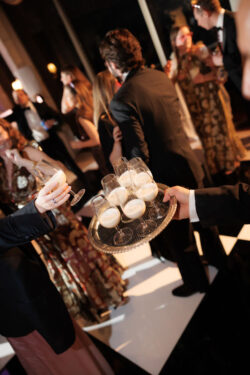 Late night refreshments are passed