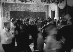 Guests mill about at a ROCC wedding reception
