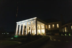 Exterior of River Oaks Country Club at night