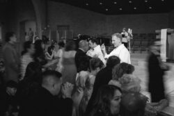 A Catholic wedding ceremony at St. Laurence Catholic Church, Sugar Land, Texas
