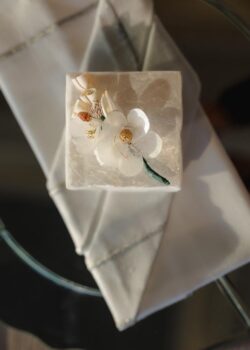 Table detail at a Le Tesserae wedding